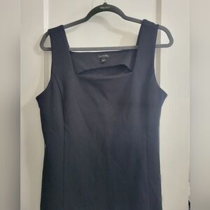 Ann Taylor black square neck top. Size L